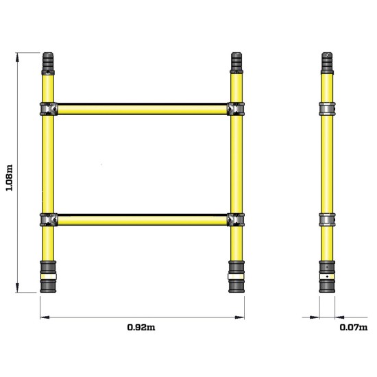 309543 Z1 Tower-Span Frame .85x1.0m 2Rung