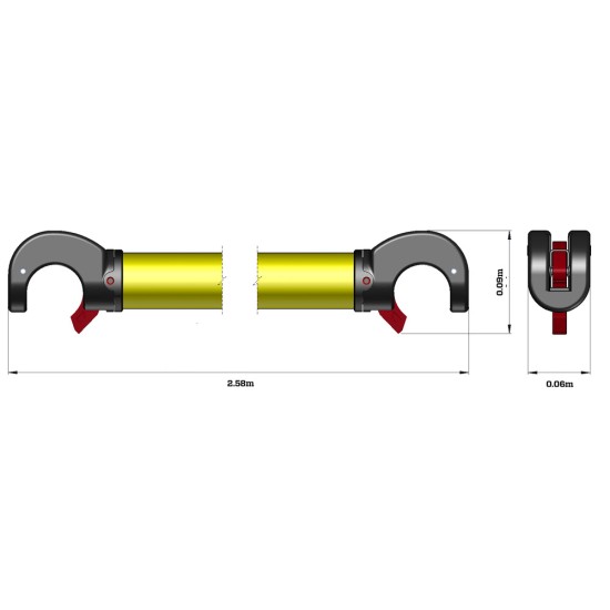 345543 Z1 Tower-Horizontal Brace 2.5m